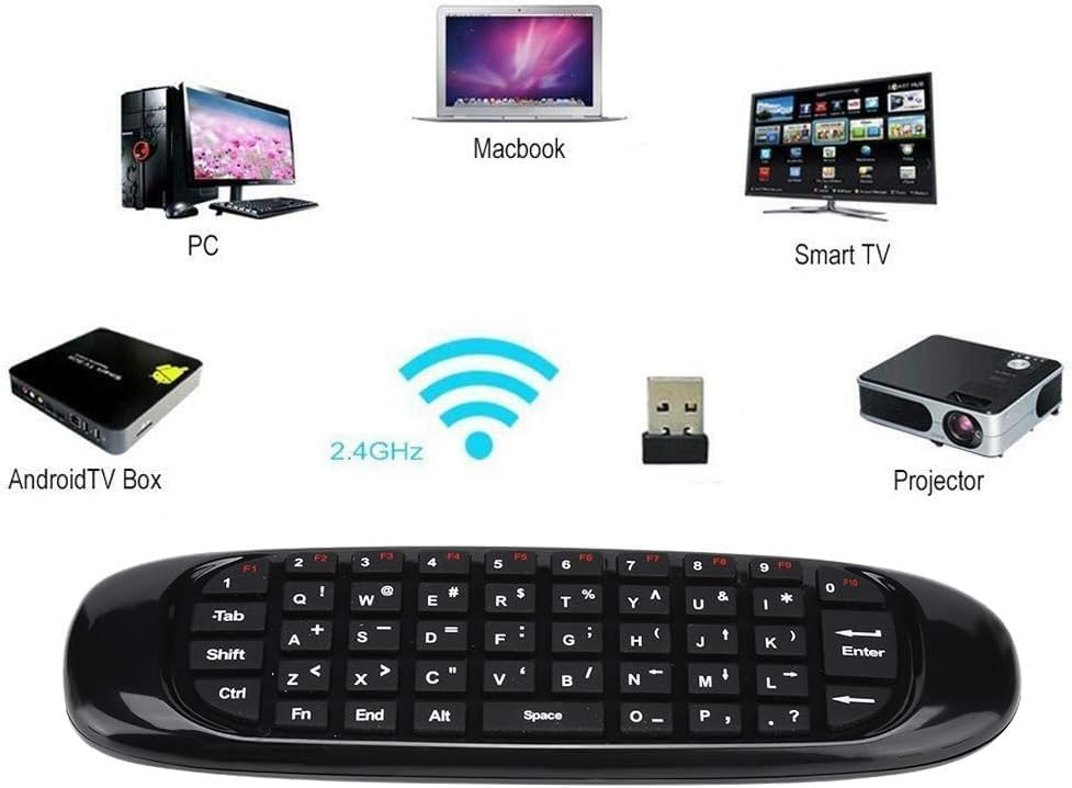 Wireless Air Mouse With Keyboard