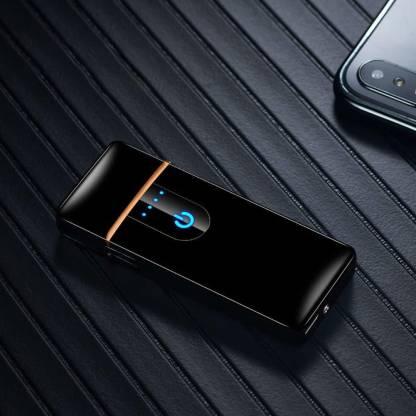 USB Charging Finger Touch Sensor Electronic Lighter Finger Touch USB Lighter-05 Cigarette Lighter (Black)