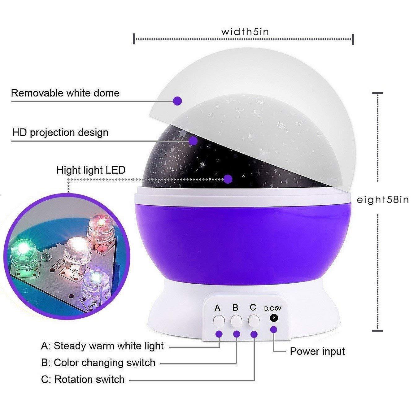 Star Projector Night Light ( Assorted Color )