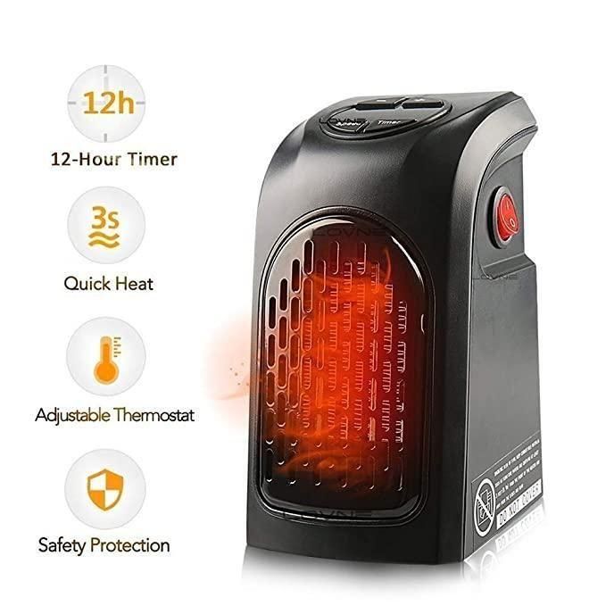 Handy Room Heater for Home, Office, Camper LED Screen 400 Watts Portable Wall Heater Warmer, Mini Blower Heater for Winter