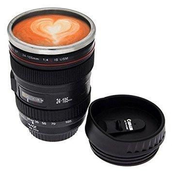 CAMERA Coffee Mug With Lid - 1 Piece, Black, 350 ml