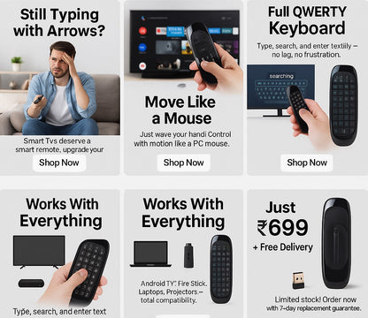 Wireless Air Mouse With Keyboard