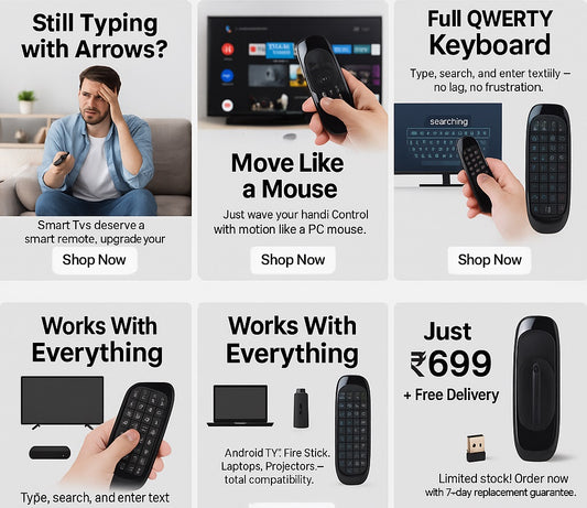 Wireless Air Mouse With Keyboard